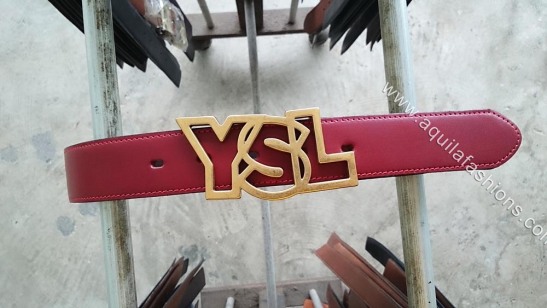 Leather belt without buckle for customer's YSL buckle – AQUILA®